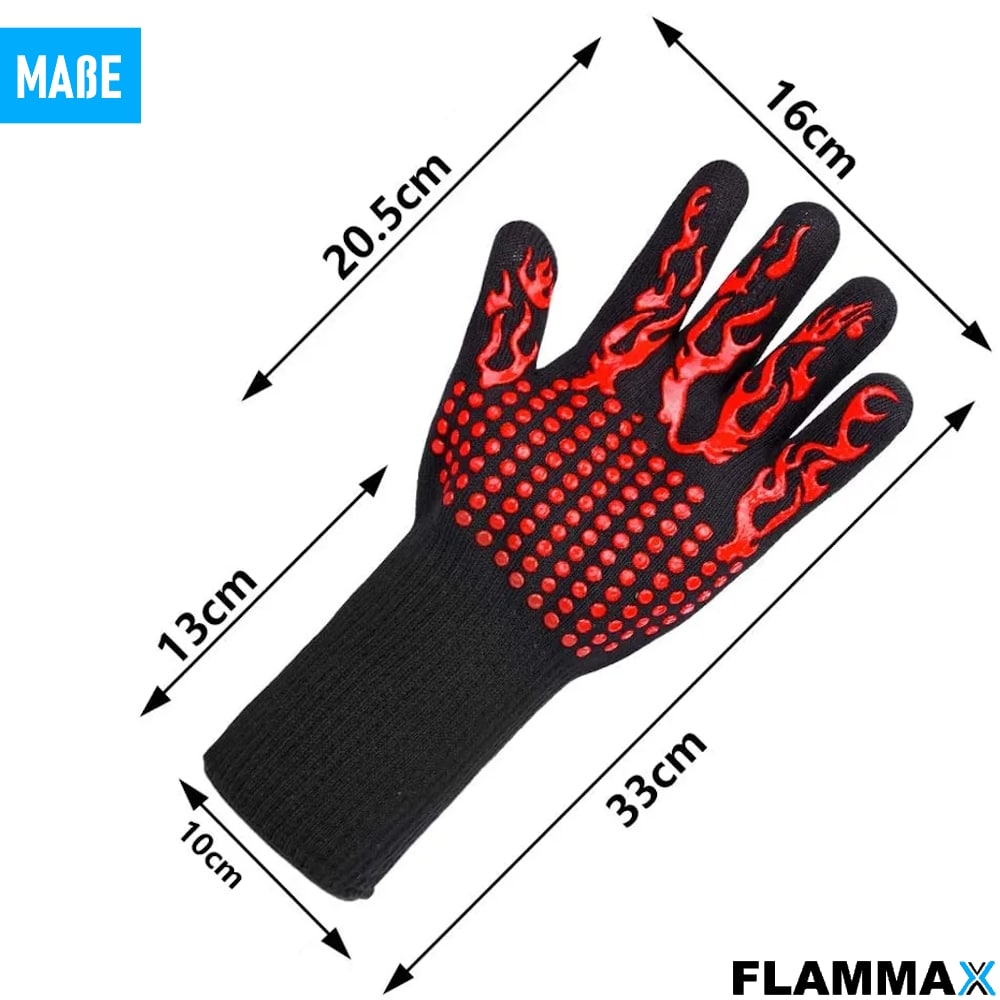 Grillhandschuhe Feuerfest & Hitzebeständig – Ideal Für Grill, Ofen, Kamin & BBQ