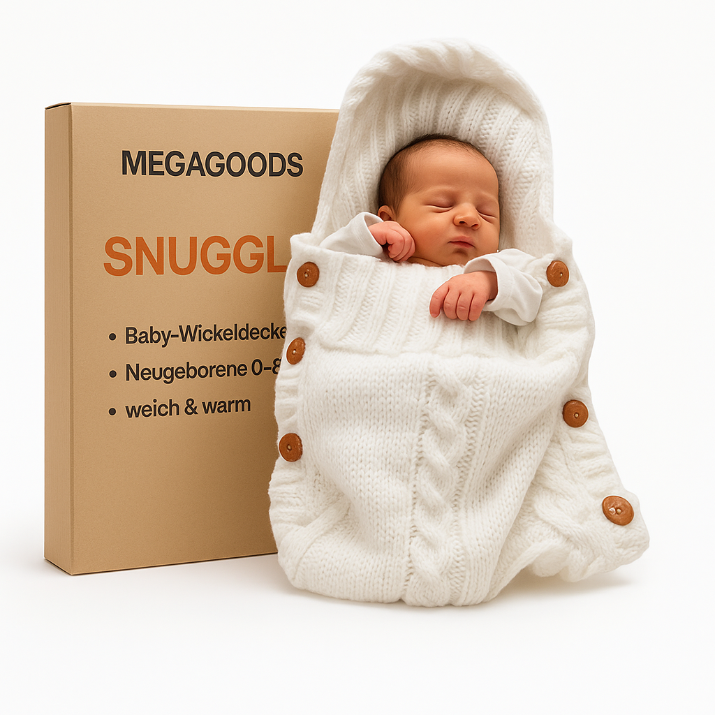 Baby Wickeldecke Neugeborene 0-6M weich warm Strickdecke DE.