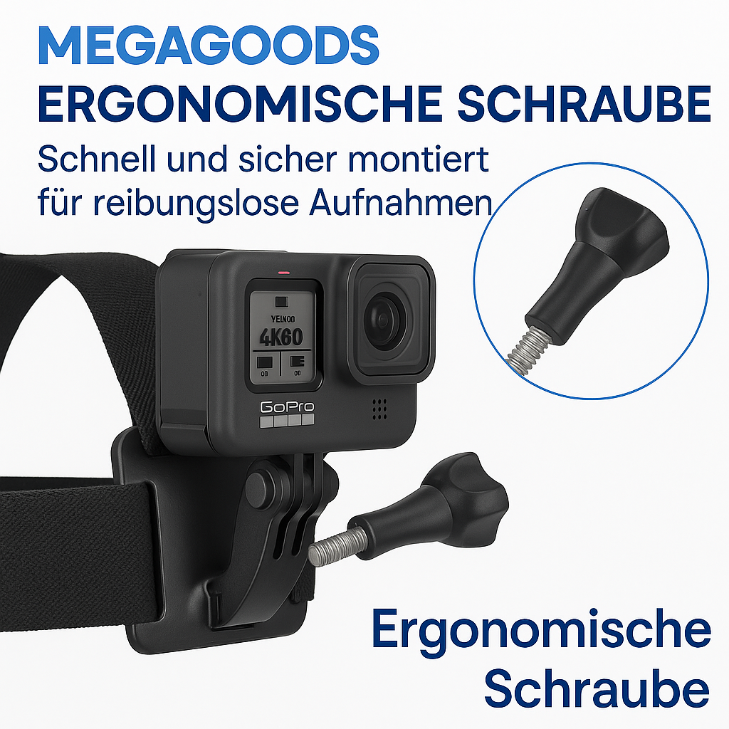 Brustgurt Kopfband J-Haken Halter für GoPro Insta360 DJI Action DE. – Bild 4