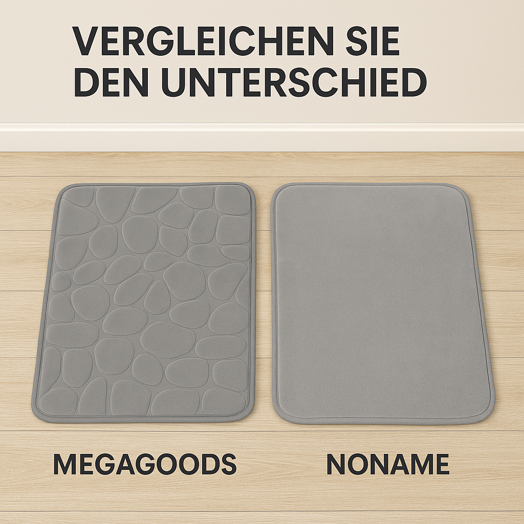 Badematte Memory Foam rutschfest Velours mit Steinmuster 60x40 cm DE. – Bild 5