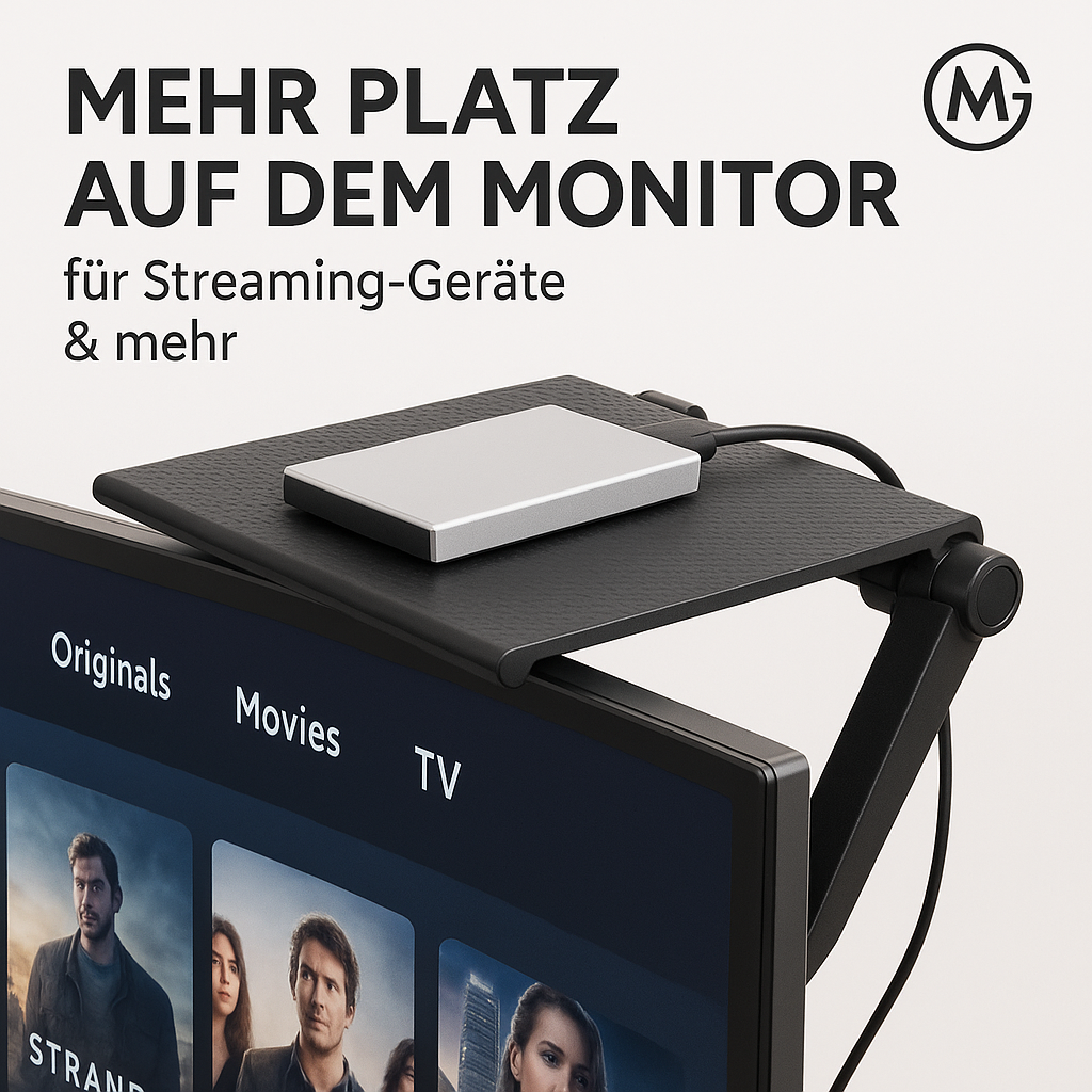 Bildschirm-Ablage für TV und Monitor, Router-Halterung, bohrfrei DE ...