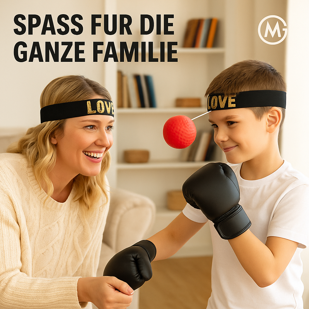 Box Reflexball mit Stirnband für Reaktionstraining und Speed DE. – Bild 3