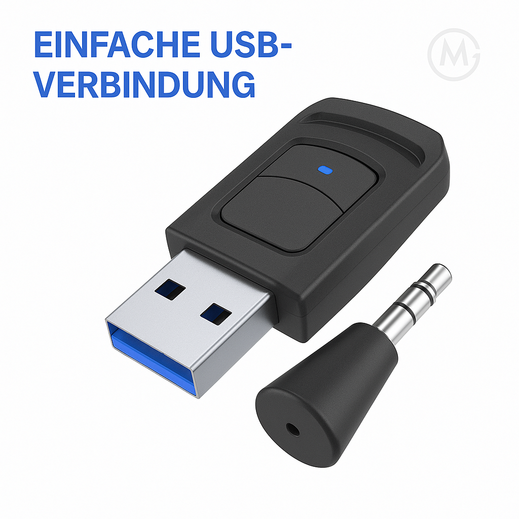 Bluetooth 5.0 Audio-Adapter für PS5 PS4 PC kabellos Gaming DE. – Bild 2