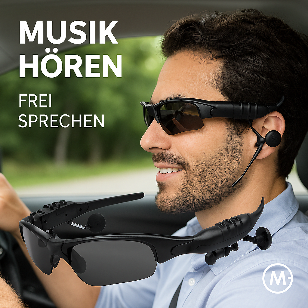 Bluetooth-Sonnenbrillen mit Headset Mikrofon Sport & Fahren DE. – Bild 2