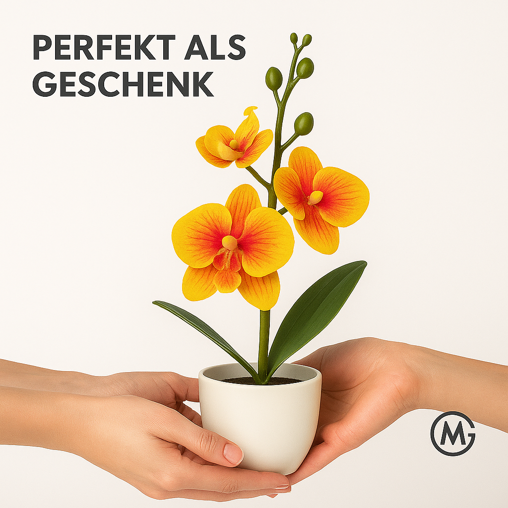 Bonsai Kunst-Orchidee Schmetterling Deko Pflanze Vase Hochzeit DE. – Bild 4