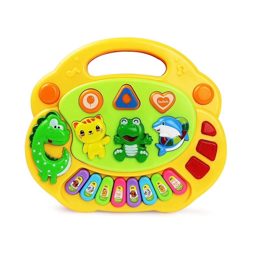 Baby Keyboard Kinder Piano Spielzeug Tierlaute Musik Lernspielzeug Lichtspiel – Bild 5