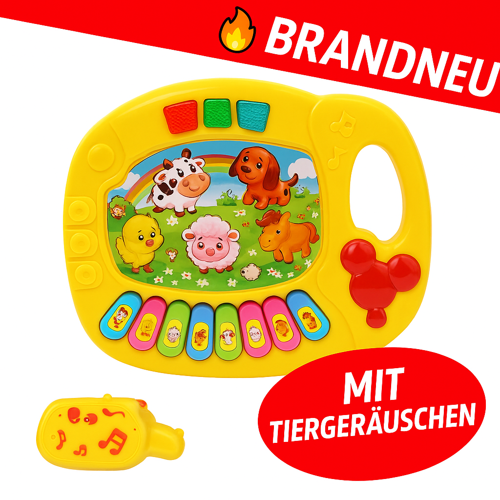Baby Keyboard Kinder Piano Spielzeug Tierlaute Musik Lernspielzeug Lichtspiel