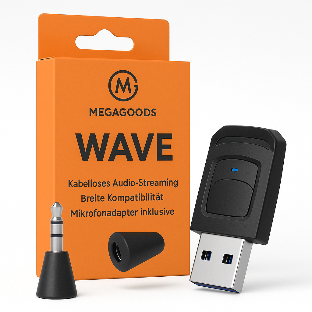 Bluetooth 5.0 Audio-Adapter für PS5 PS4 PC kabellos Gaming DE.