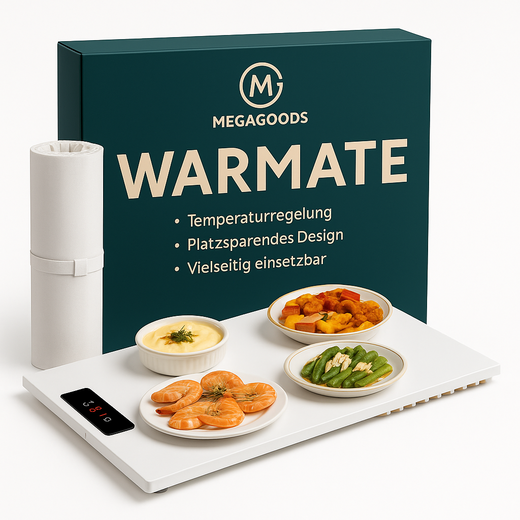 Elektrische Warmhalteplatte mit Temperaturregelung für Partys DE.