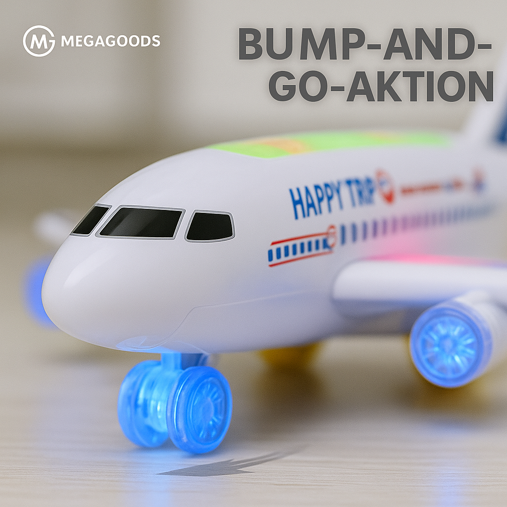 Elektronisches Flugzeug Spielzeug mit Licht und Musik für Kinder DE. – Bild 3