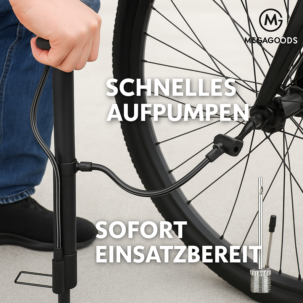 Fahrradpumpe 80 PSI MTB Rennrad Luftpumpe Fahrrad Standpumpe DE. – Bild 2