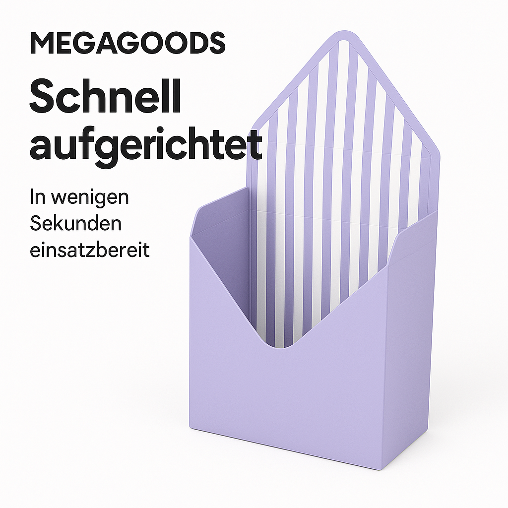 Faltbare Blumengeschenkbox mit Streifen für Hochzeit Deko Verpackung DE. – Bild 4