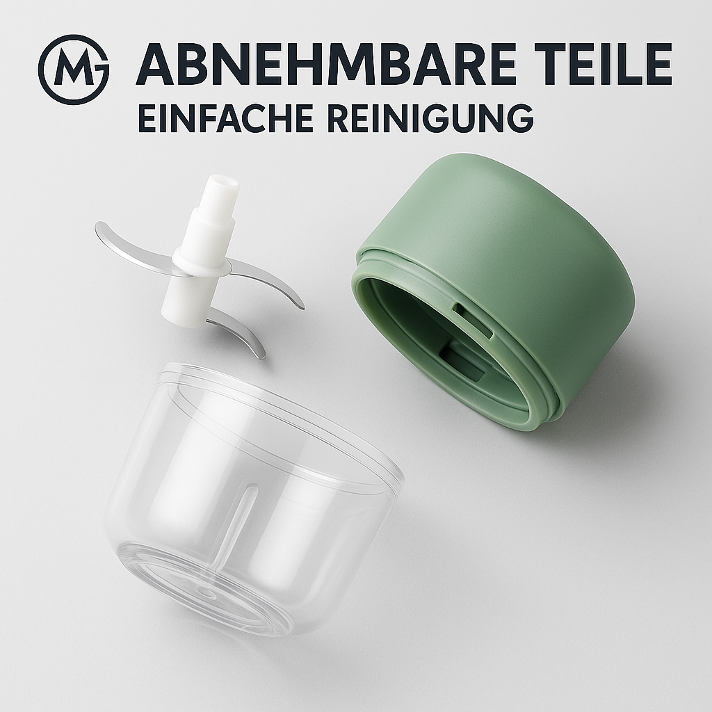 Elektrischer Mini-Knoblauchhacker USB, Fleischwolf, robust, langlebig DE. – Bild 3