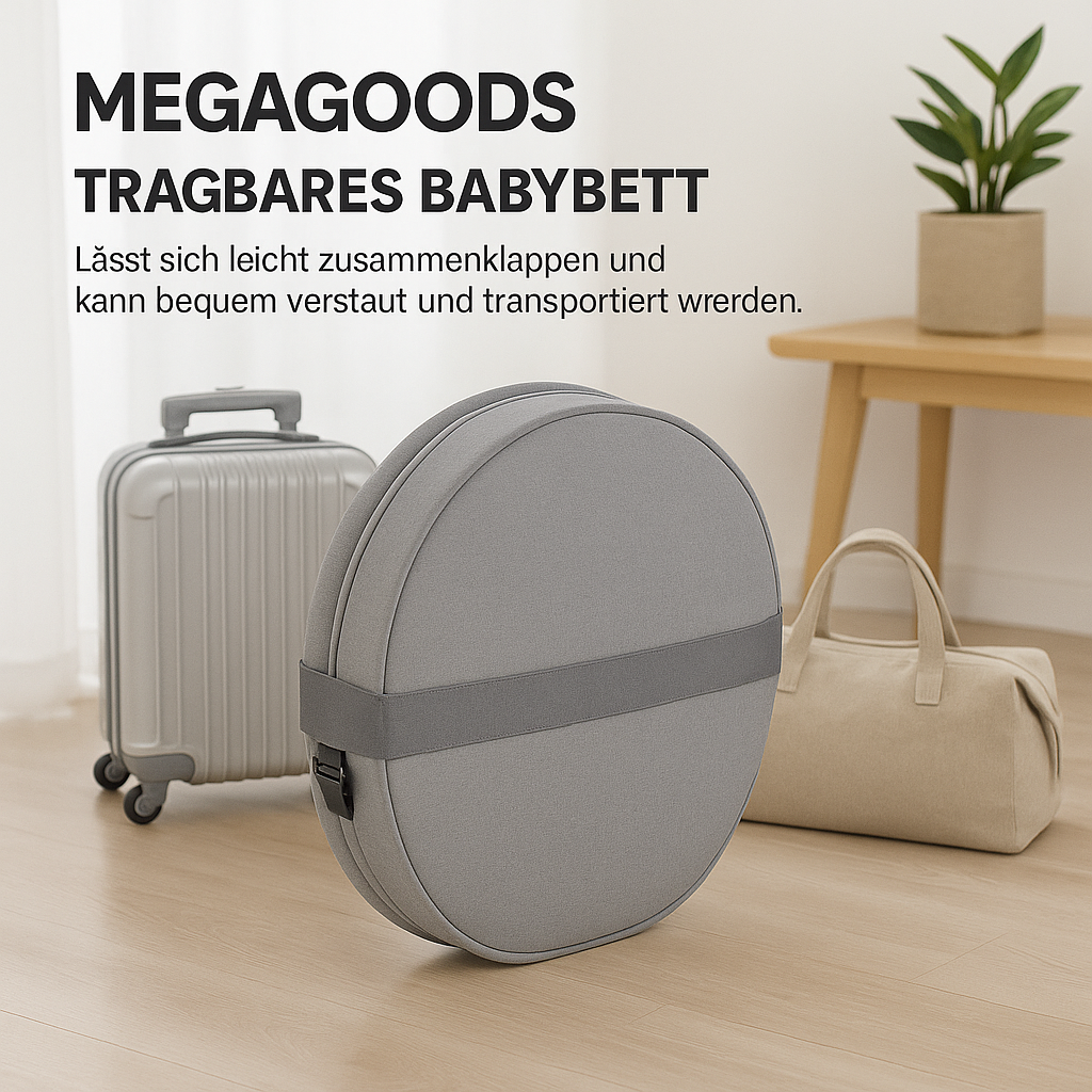 Faltbares Babybett Reisebett mit Moskitonetz weich und atmungsaktiv DE. – Bild 3