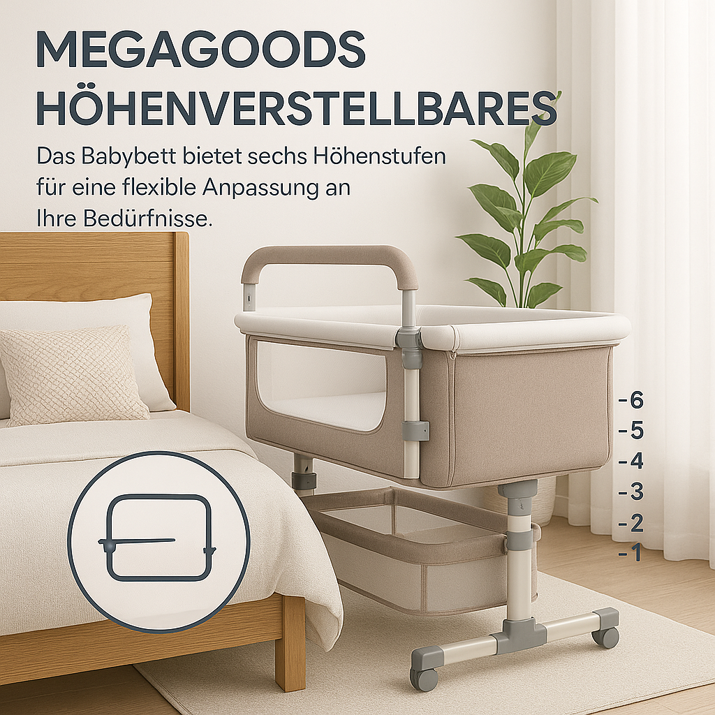 Elektrische Babywiege mit Bluetooth Musik Pendelschaukelfunktion DE. – Bild 4