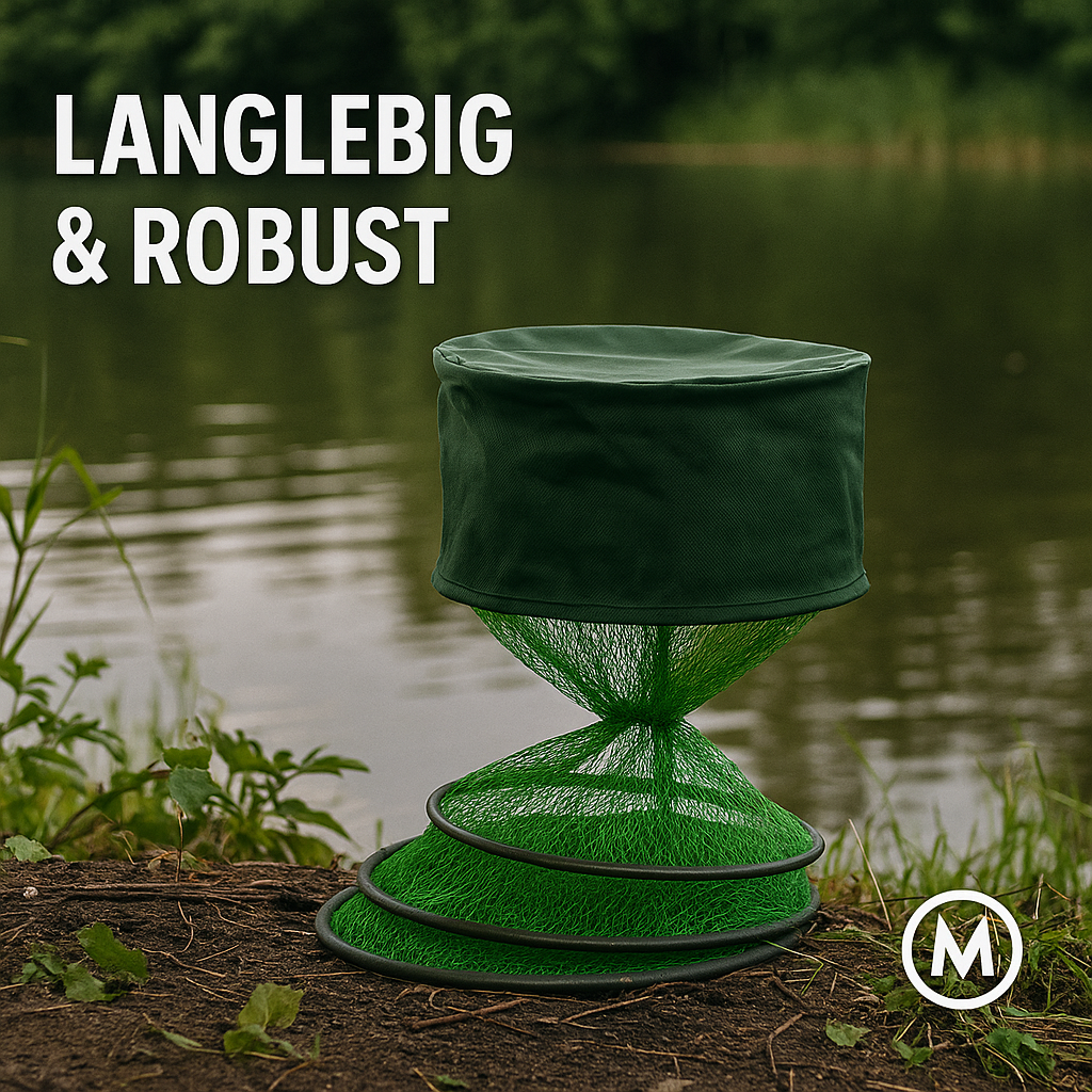 Faltbares Fischernetz Edelstahlring Fischreuse Angelkorb DE. – Bild 4