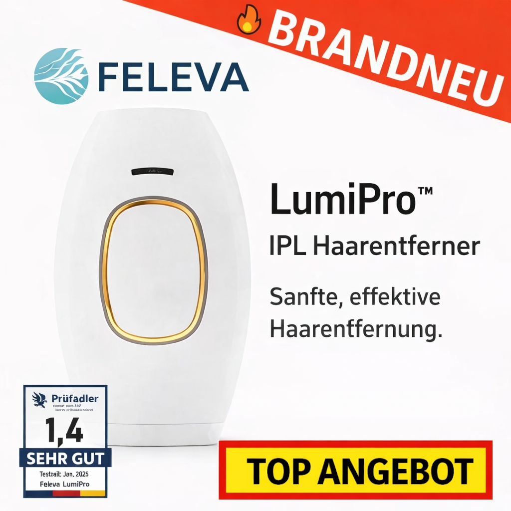 Feleva LumiPro™ IPL Haarentfernung Laser Haarentfernungsgerät Damen schmerzfrei