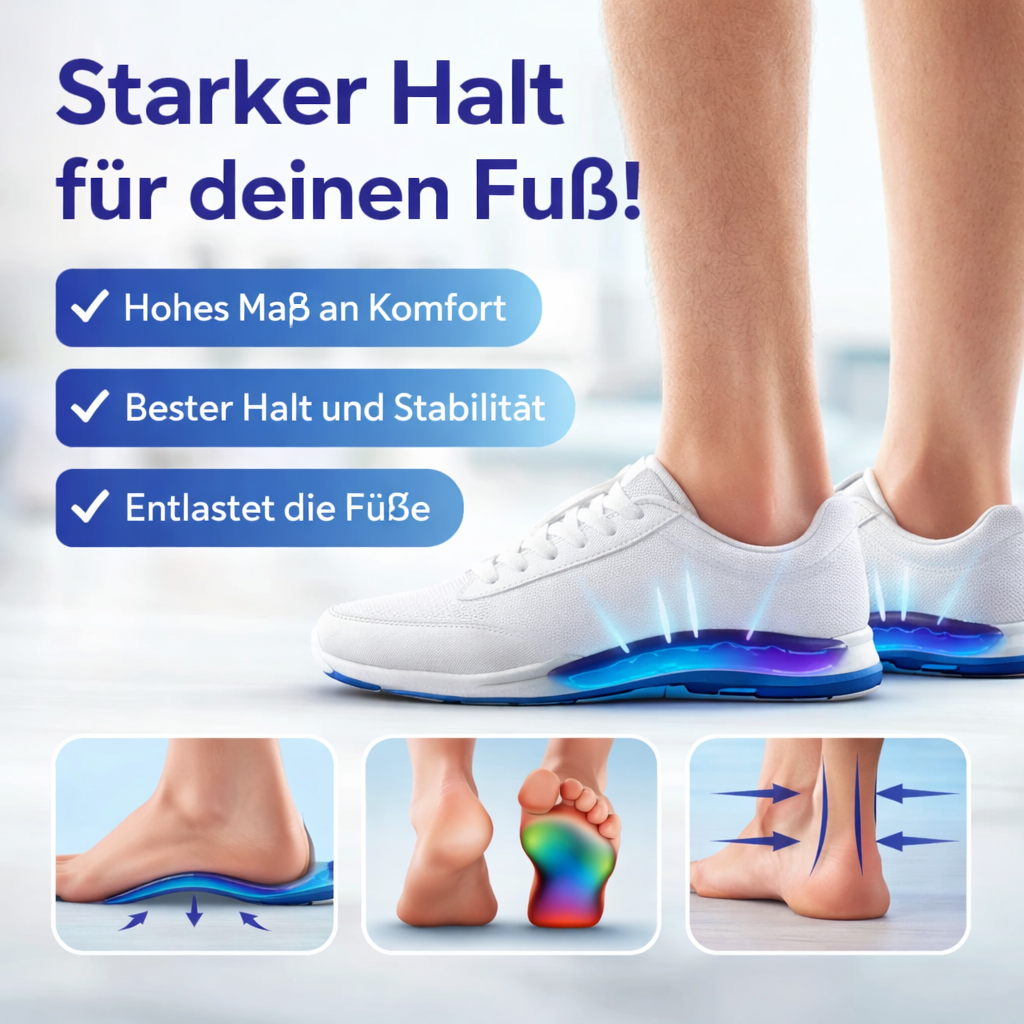 EvoStep™ Magnet Einlegesohlen Akupressur Fußgewölbe Schuheinlagen Orthopädisch – Bild 4