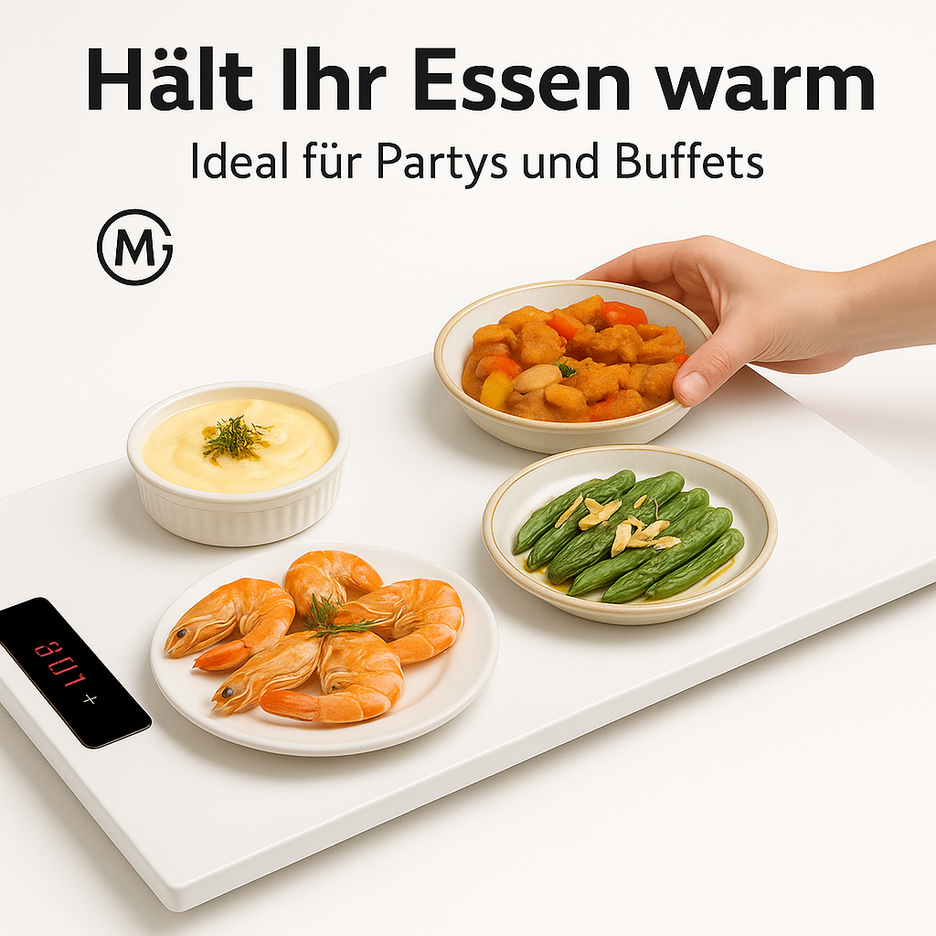 Elektrische Warmhalteplatte mit Temperaturregelung für Partys DE. – Bild 2