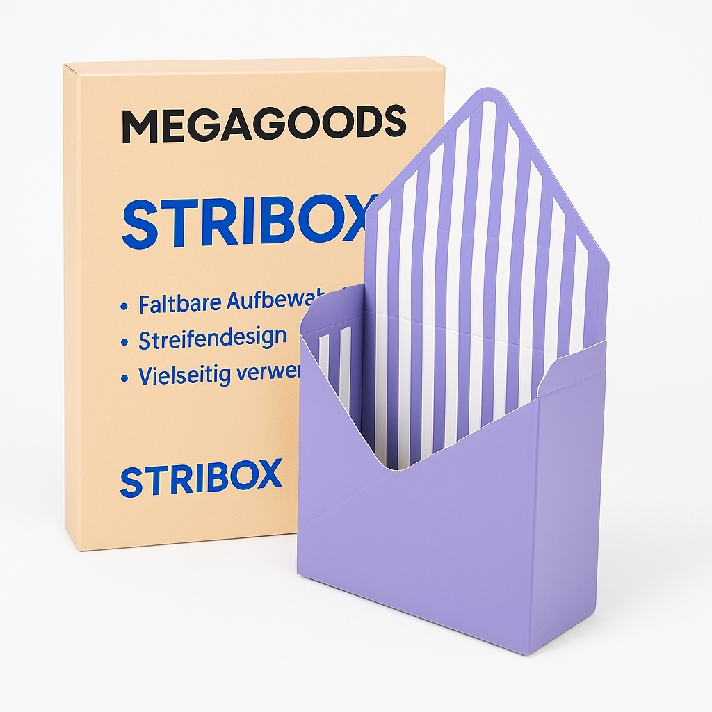 Faltbare Blumengeschenkbox mit Streifen für Hochzeit Deko Verpackung DE.