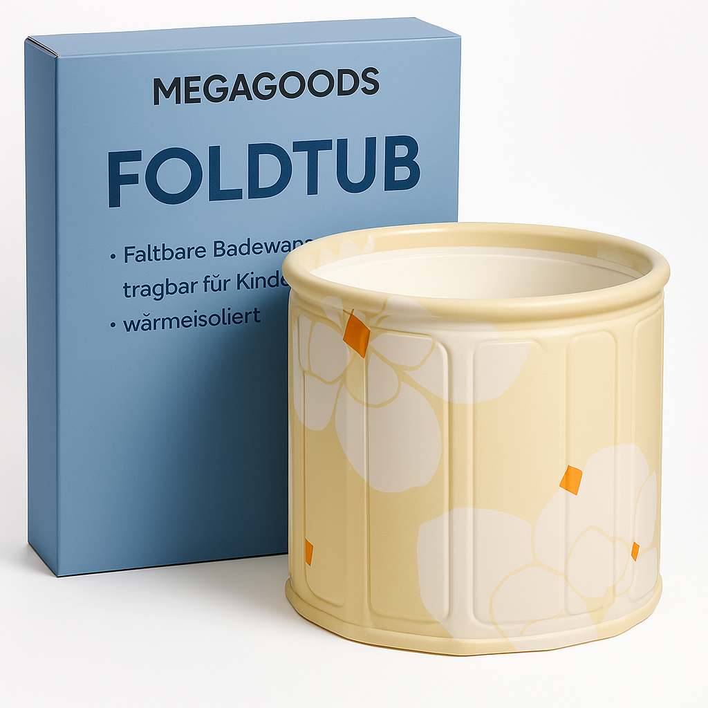 Faltbare Badewanne tragbar für Kinder und Erwachsene wärmeisoliert DE.
