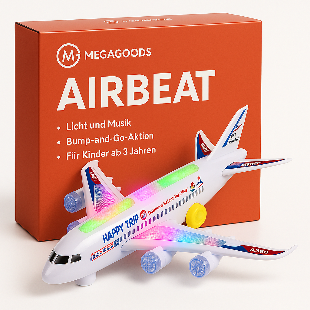 Elektronisches Flugzeug Spielzeug mit Licht und Musik für Kinder DE.